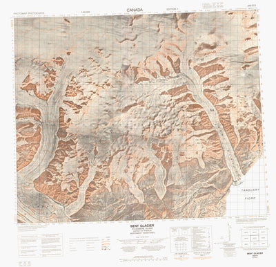 Natural Resources Canada Bent Glacier, NU (340D05 CanMatrix) digital map