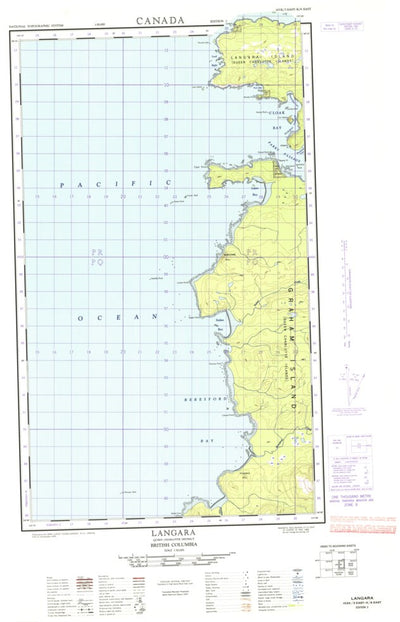 Natural Resources Canada Beresford Bay East, BC (103K03_E CanMatrix) digital map