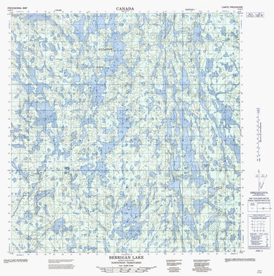 Natural Resources Canada Berrigan Lake, NT (075E07 CanMatrix) digital map