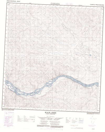 Natural Resources Canada Black Creek, YT (115I13 CanMatrix) digital map