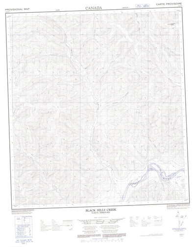 Natural Resources Canada Black Hills Creek, YT (115O07 CanMatrix) digital map