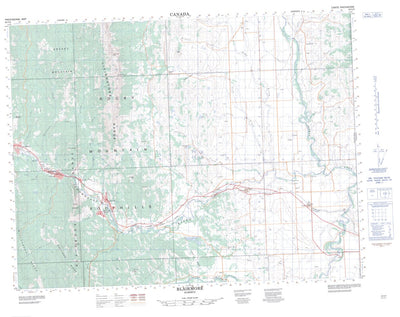 Natural Resources Canada Blairmore, AB (082G09 CanMatrix) digital map