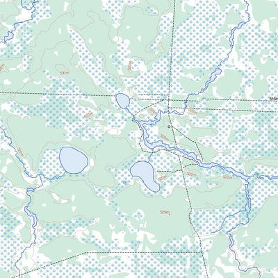 Natural Resources Canada Blanchet Lake, AB (084A11 Toporama) digital map