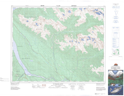 Natural Resources Canada Bluewater Creek, BC (082N11 CanMatrix) digital map