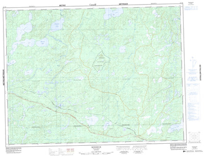 Natural Resources Canada Bonheur, ON (052G06 CanMatrix) digital map