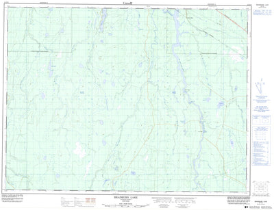 Natural Resources Canada Bradburn Lake, ON (042H04 CanMatrix) digital map