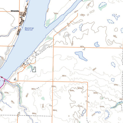 Natural Resources Canada Bradwell, SK (072O16 Toporama) digital map