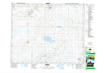 Natural Resources Canada Bremen, SK (073A05 CanMatrix) digital map