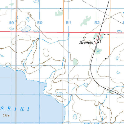 Natural Resources Canada Bremen, SK (073A05 CanMatrix) digital map