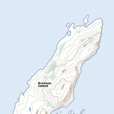 Natural Resources Canada Bronson Island (034M13 Toporama) digital map