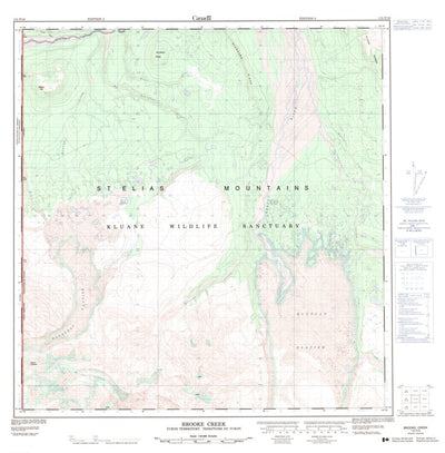 Natural Resources Canada Brooke Creek, YT (115F10 CanMatrix) digital map