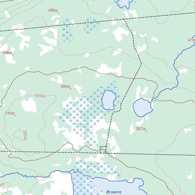 Natural Resources Canada Browns Lake, NT (085D07 Toporama) digital map