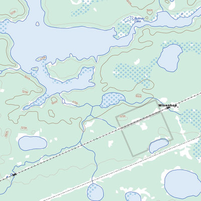 Natural Resources Canada Butnau Lake, MB (054D03 Toporama) digital map