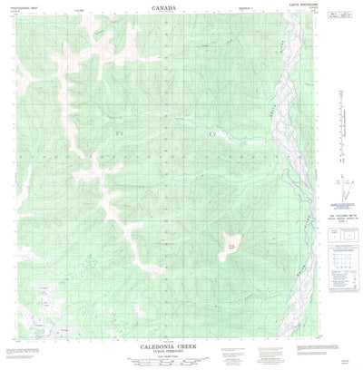 Natural Resources Canada Caledonia Creek, YT (115K09 CanMatrix) digital map