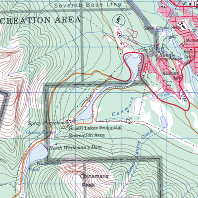 Natural Resources Canada Canmore, AB (082O03 CanMatrix) digital map