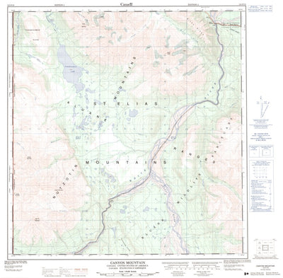 Natural Resources Canada Canyon Mountain, YT (115F15 CanMatrix) digital map