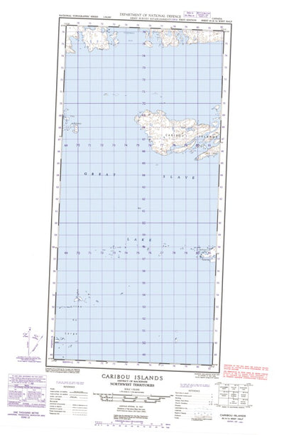 Natural Resources Canada Caribou Islands West, NT (085H14_W CanMatrix) digital map