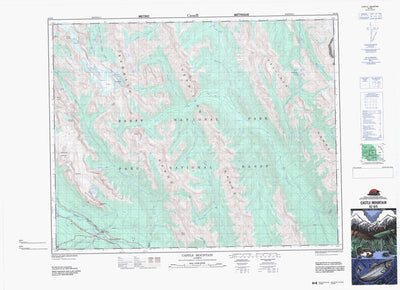 Natural Resources Canada Castle Mountain, AB (082O05 CanMatrix) digital map