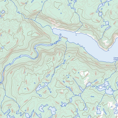 Natural Resources Canada Cat Arm River, NL (012I02 Toporama) digital map