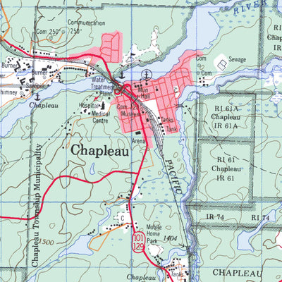 Natural Resources Canada Chapleau, ON (041O14 CanMatrix) digital map