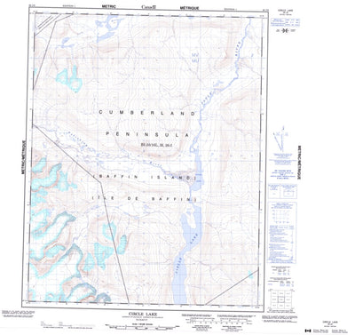 Natural Resources Canada Circle Lake, NU (026I09 CanMatrix) digital map