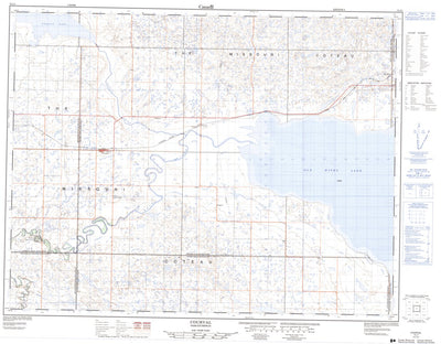 Natural Resources Canada Courval, SK (072J01 CanMatrix) digital map