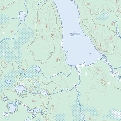 Natural Resources Canada D'Orsonnens Lake, ON (052I16 Toporama) digital map