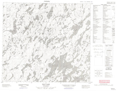 Natural Resources Canada Daly Lake, SK (074A12 CanMatrix) digital map