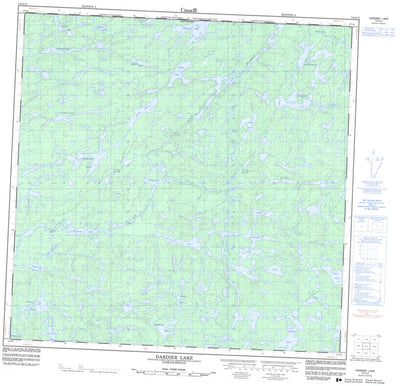 Natural Resources Canada Dardier Lake, NT (074O13 CanMatrix) digital map