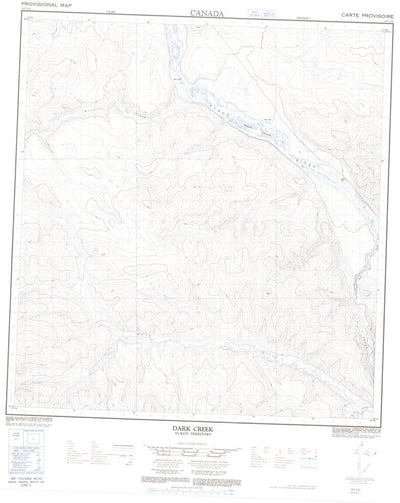 Natural Resources Canada Dark Creek, YT (115I11 CanMatrix) digital map
