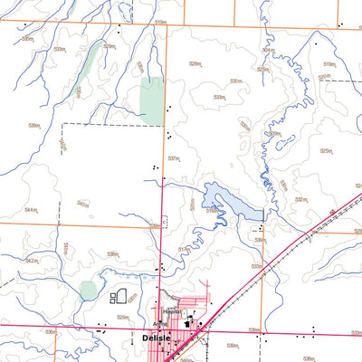 Natural Resources Canada Delisle, SK (072O14 Toporama) digital map