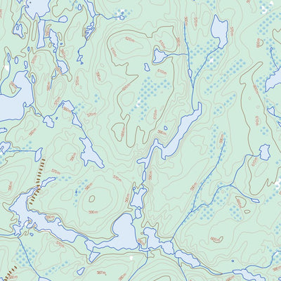 Natural Resources Canada Desnomie Lakes, SK (074B15 Toporama) digital map