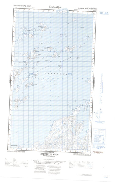 Natural Resources Canada Double Islands West, NL (013O05_W CanMatrix) digital map