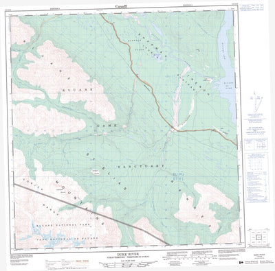 Natural Resources Canada Duke River, YT (115G06 CanMatrix) digital map