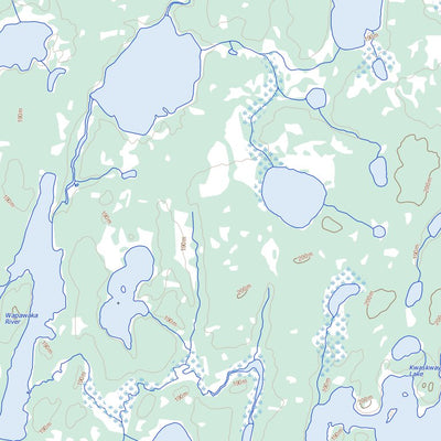 Natural Resources Canada Edmund Lake, MB (053K11 Toporama) digital map