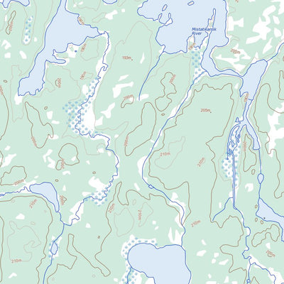 Natural Resources Canada Edmund Lake, MB (053K11 Toporama) digital map