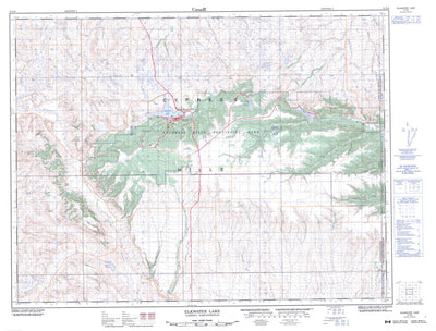 Natural Resources Canada Elkwater Lake, AB (072E09 CanMatrix) digital map