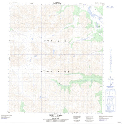 Natural Resources Canada Elliott Lake, YT (106D05 CanMatrix) digital map