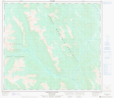 Natural Resources Canada Emerslund Lakes, BC (094B06 CanMatrix) digital map