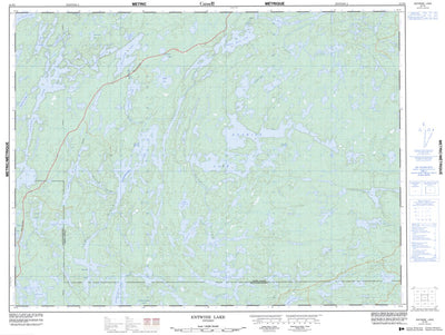 Natural Resources Canada Entwine Lake, ON (052F02 CanMatrix) digital map
