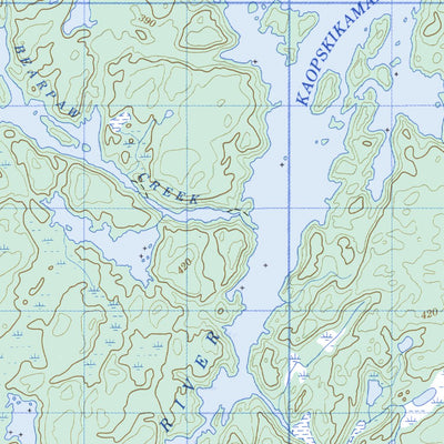 Natural Resources Canada Entwine Lake, ON (052F02 CanMatrix) digital map