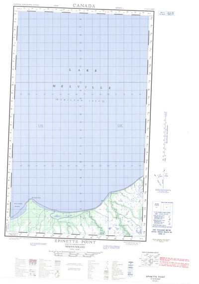 Natural Resources Canada Epinette Point East, NL (013G12_E CanMatrix) digital map