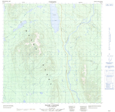 Natural Resources Canada False Canyon, YT (105A11 CanMatrix) digital map