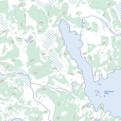 Natural Resources Canada Family Lake, MB (052M14 Toporama) digital map