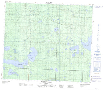 Natural Resources Canada Fawcett Lake, AB (083P05 CanMatrix) digital map