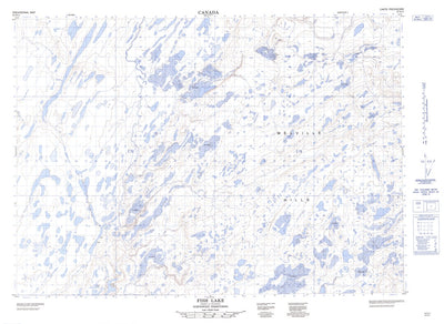Natural Resources Canada Fish Lake, NT (097D11 CanMatrix) digital map