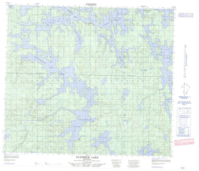 Natural Resources Canada Flatrock Lake, MB (063N10 CanMatrix) digital map