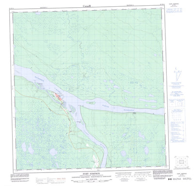 Natural Resources Canada Fort Simpson, NT (095H14 CanMatrix) digital map