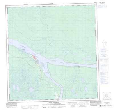 Fort Resolution Nt Map Fort Simpson, NT (095H14 CanMatrix) Map by Natural Resources Canada ...