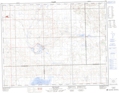 Natural Resources Canada Fox Valley, SK (072K06 CanMatrix) digital map